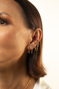 Split Double ear cuff in gold ear stack L'ERA Jewellery