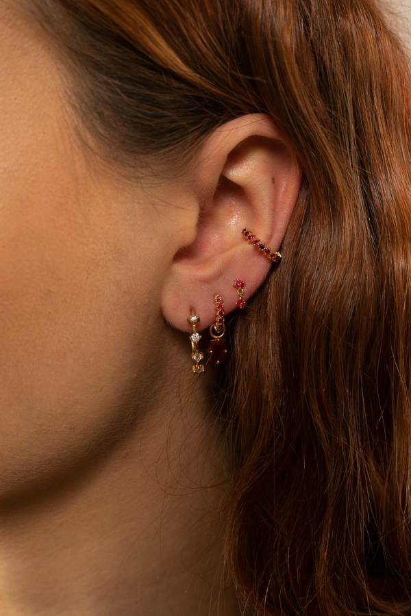 Angele wearing cute ear stack from L'ERA Jewellery