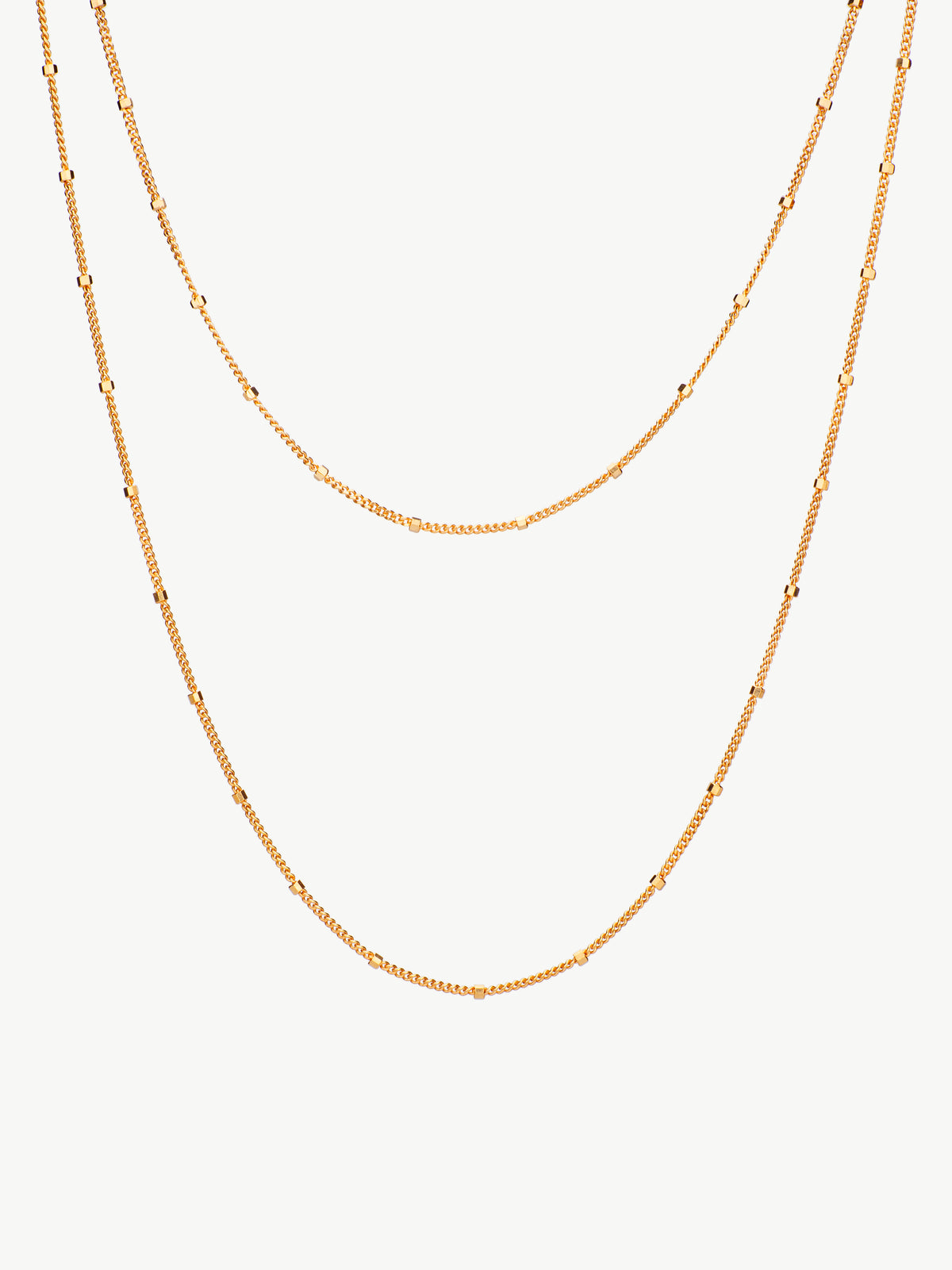 Satellite Chain in two lengths in gold vermeil