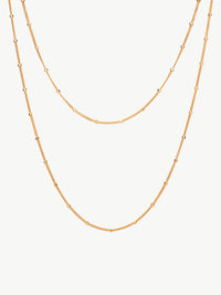 Satellite Chain in two lengths in gold vermeil
