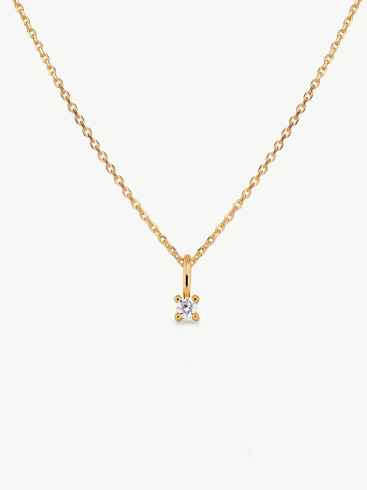 18ct gold vermeil lab grown diamond pendant and stud set pendant on chain
