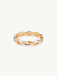 Two-Tone Infinity ring Gold and Silver