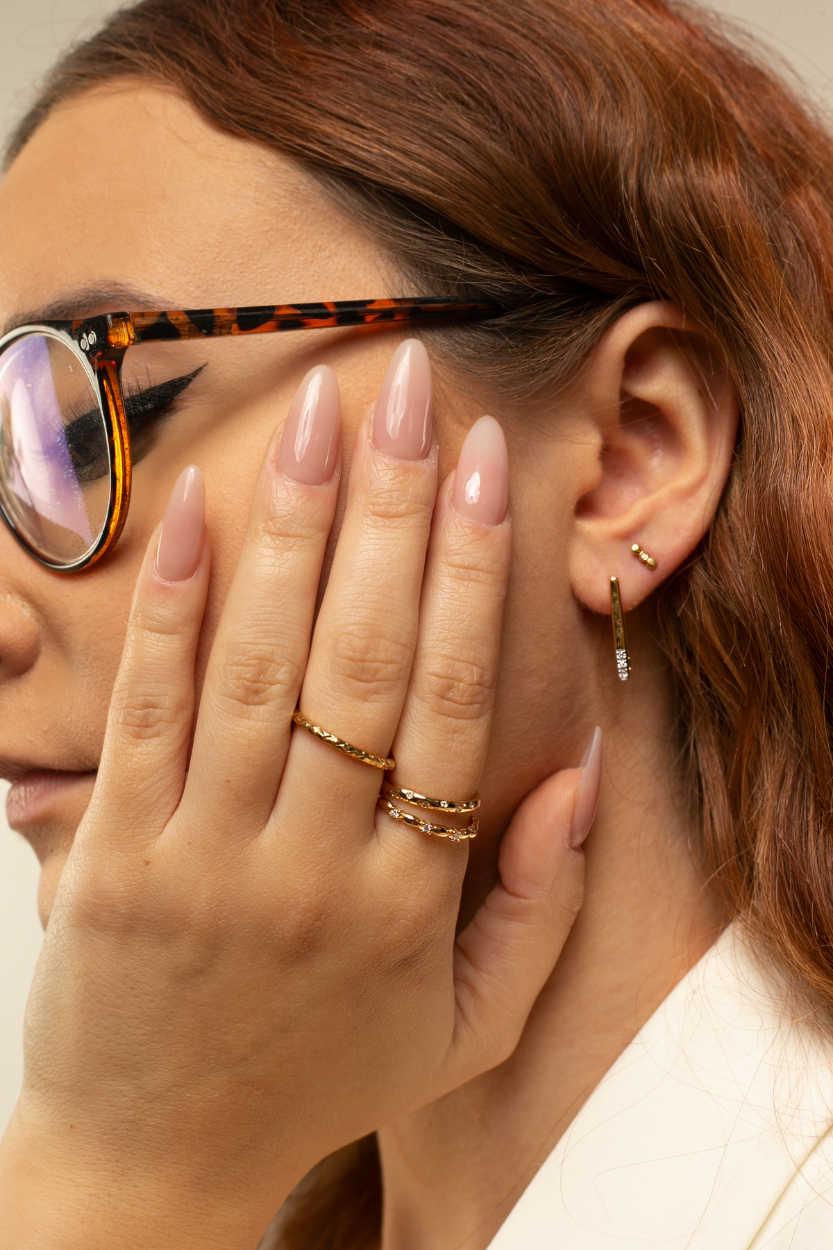 Grace ring with Lab grown diamonds in 18ct gold Vermeil