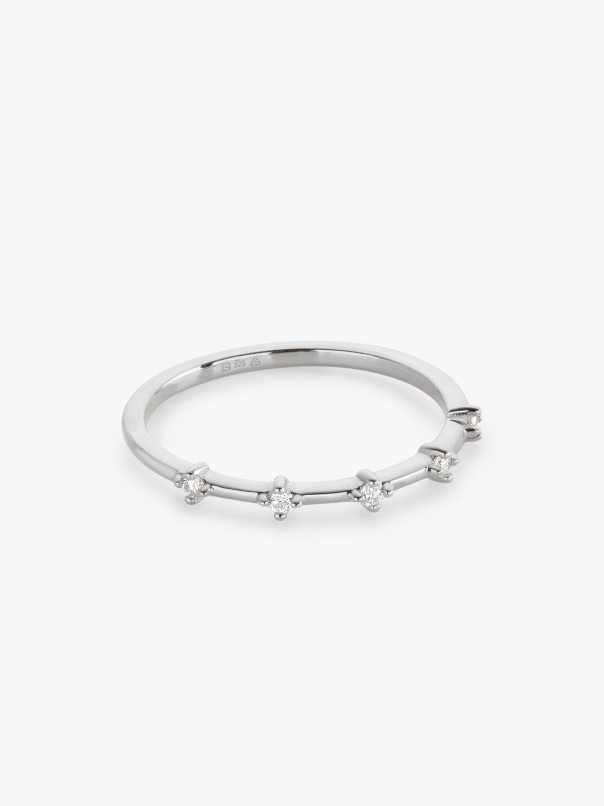 Astra Diamond Ring in Sterling Silver
