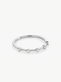 Astra Diamond Ring in Sterling Silver