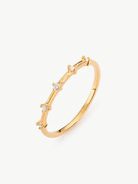 Astra Diamond Ring in gold Vermeil