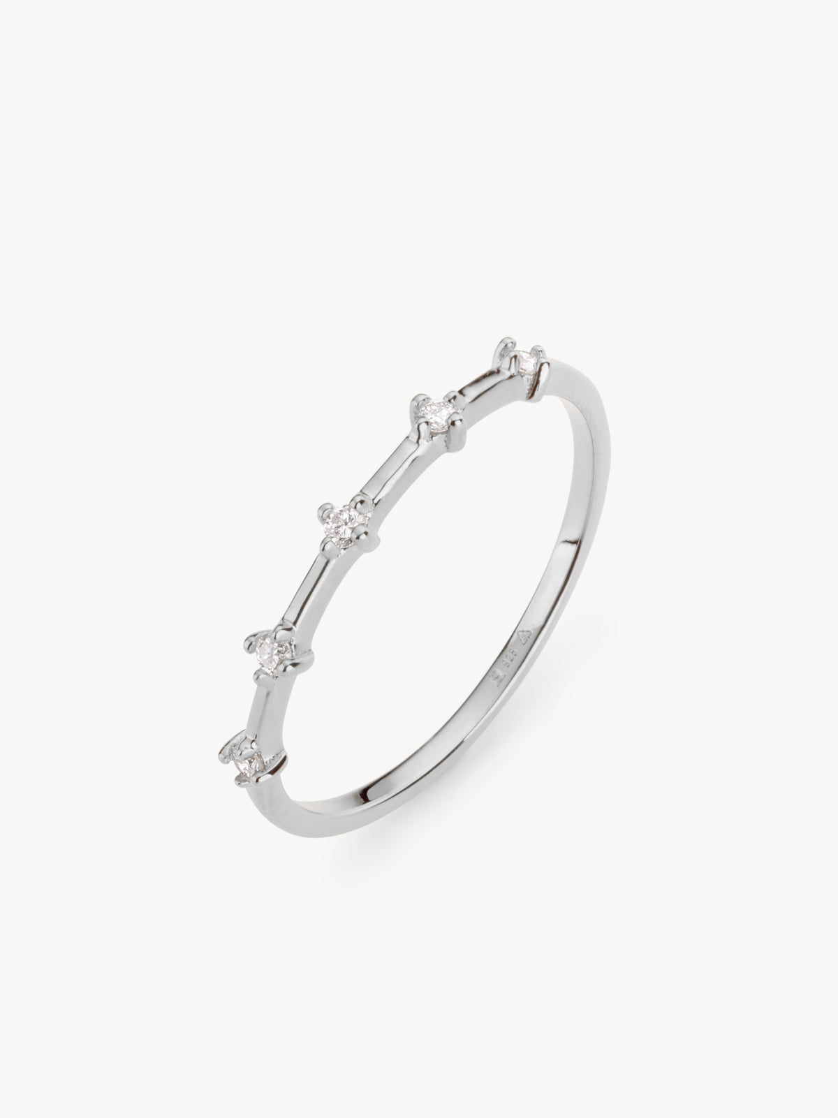 Astra Diamond Ring in Sterling Silver