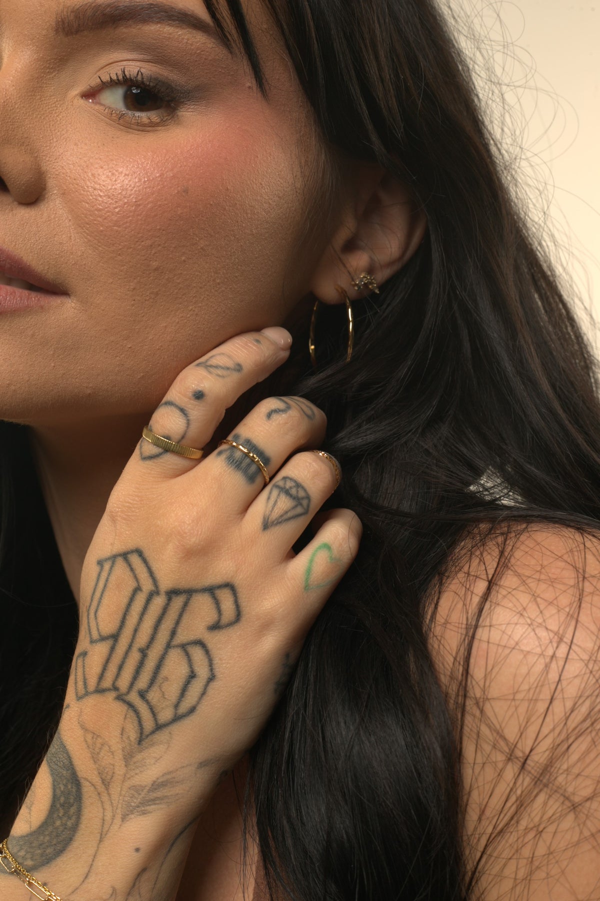 Molten Stacker Ring in gold vermeil - worn by Talia Mar