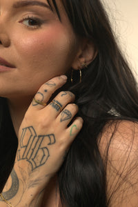 Molten Stacker Ring in gold vermeil - worn by Talia Mar
