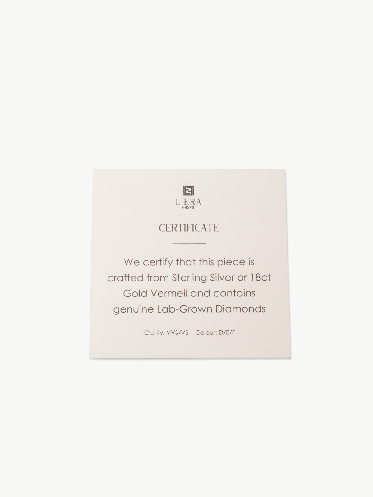 Lab diamond certificate of authenticity