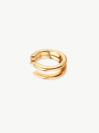 Split Double ear cuff in gold