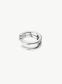 Split Double ear cuff in sterling silver