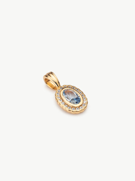 Daphne Aquamarine pendant gold vermeil