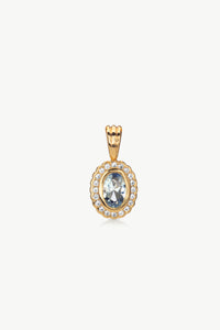 Daphne Aquamarine pendant gold vermeil front