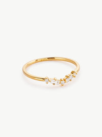 Lab Diamond Wishbone Ring in Gold Vermeil