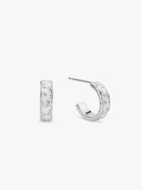 Flora Mother Of Pearl Style Enamel Hoops