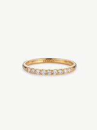 18ct Gold Vermeil lab grown diamond eternity jewellery set ring