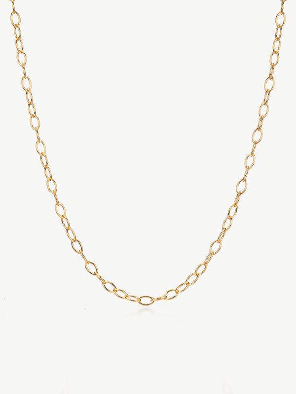 Storia oval link chain in gold vermeil