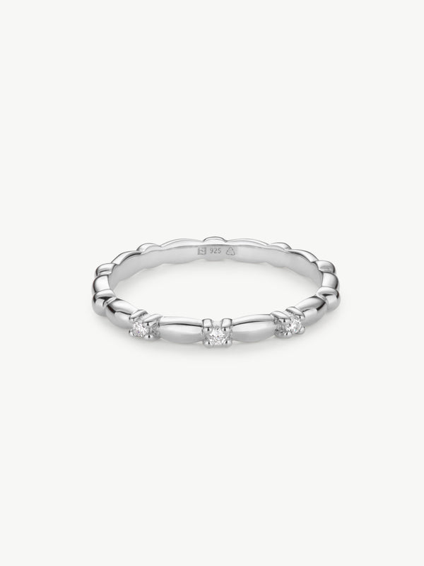 Grace ring in sterling silver with Lab-grown diamonds from 'ERA Jewellery
