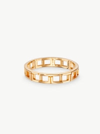 L'ERA Signature Stacking ring in gold vermeil