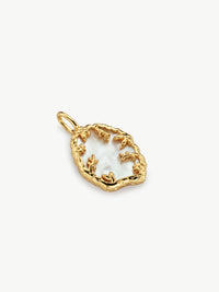 mother of pearl pendant gold