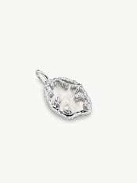 Flora Mother Of Pearl leaf pendant in sterling silver