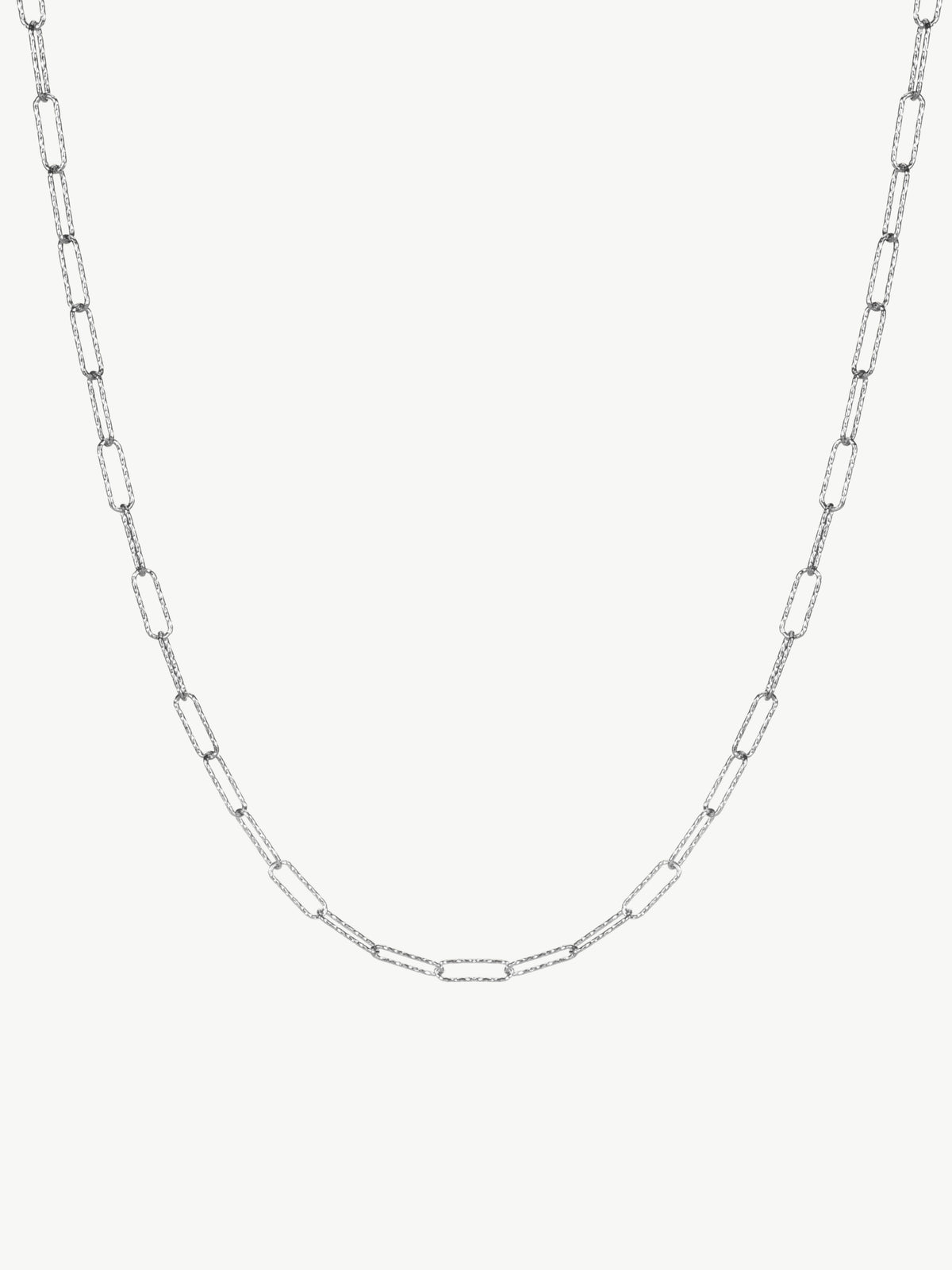 MIni Shimmer Paperclip Chain in sterling silver