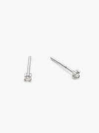Sterling silver lab grown diamond pendant and stud set studs shot different angle