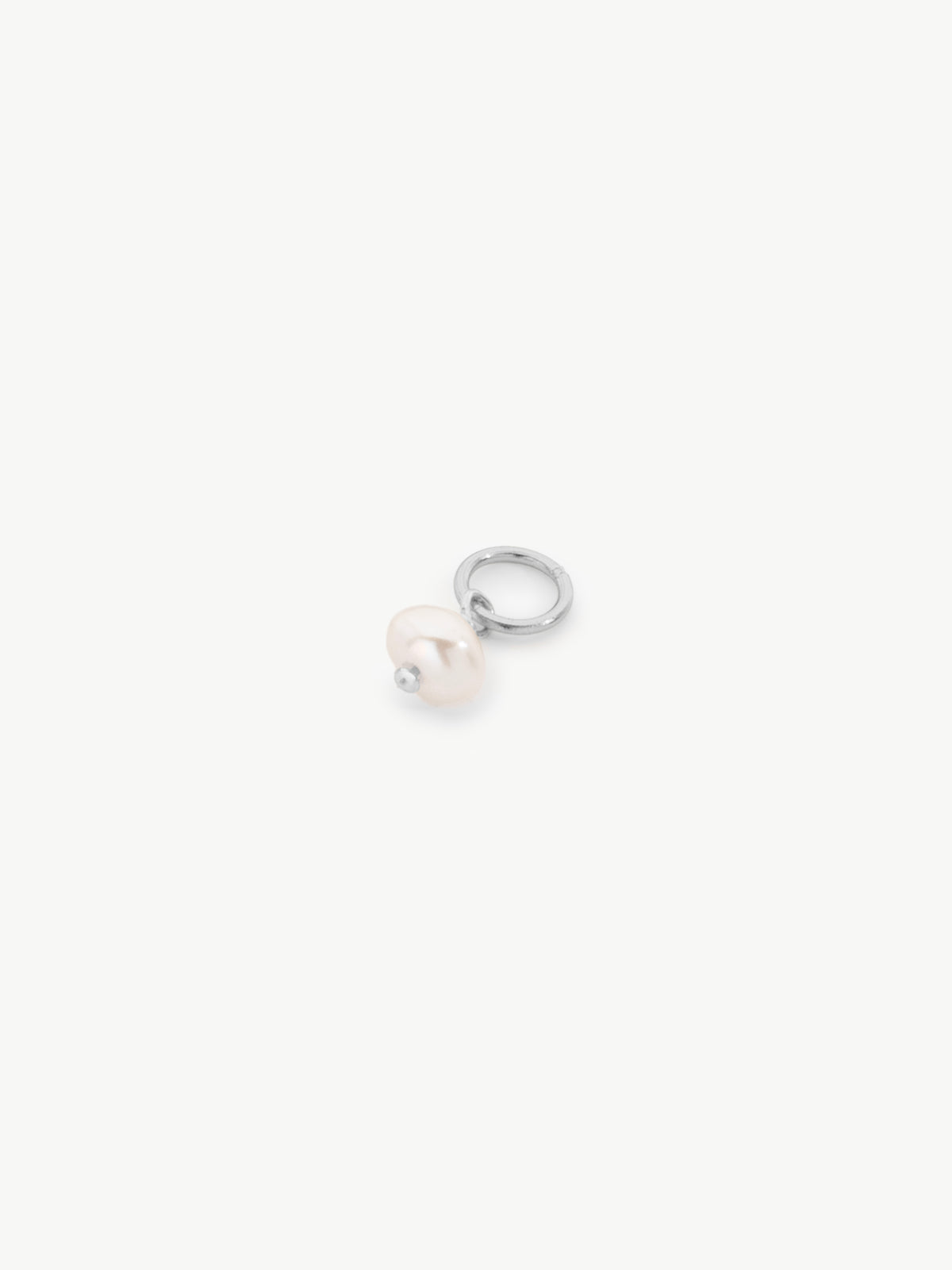 Mini Pearl earring charm in sterling silver