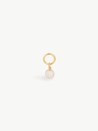 Mini Pearl earring charm in gold vermeil