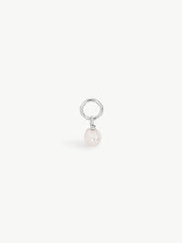 Mini Pearl earring charm in sterling silver