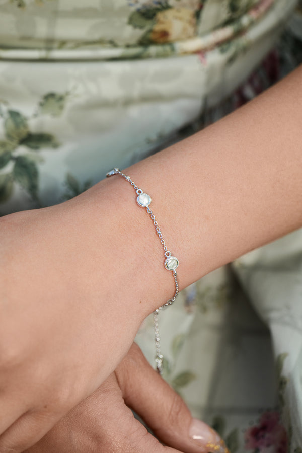 mother of pearl Fontana bracelet in sterling silver