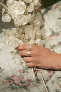 Pietra mother of pearl ring in sterling silver