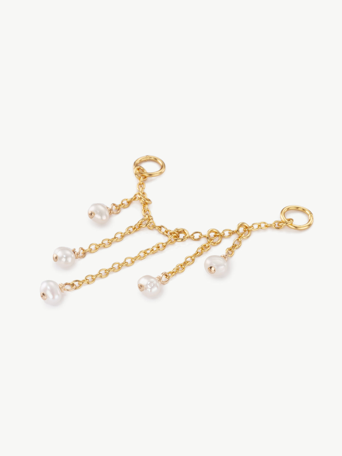 Unique Freshwater pearl earring fusion Gold vermeil