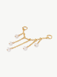 Unique Freshwater pearl earring fusion Gold vermeil