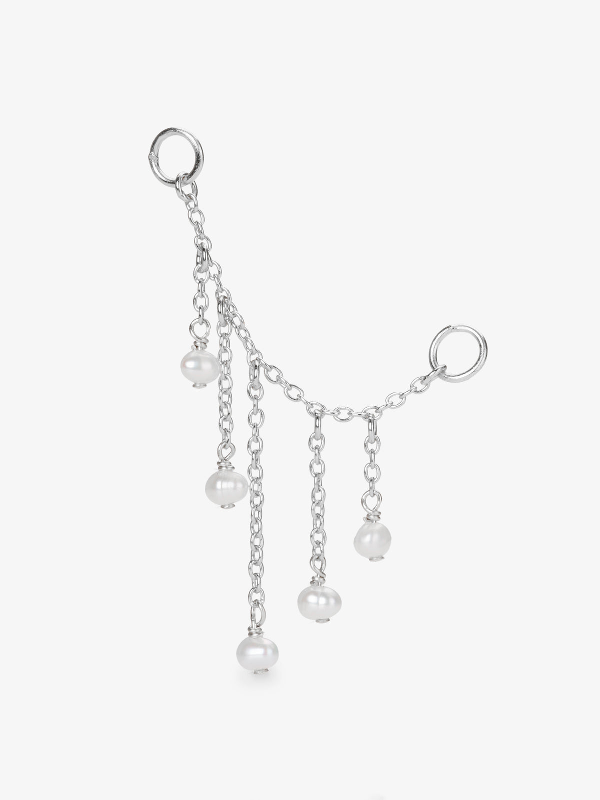 Unique Freshwater pearl earring fusion Sterling Silver