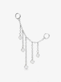 Unique Freshwater pearl earring fusion Sterling Silver
