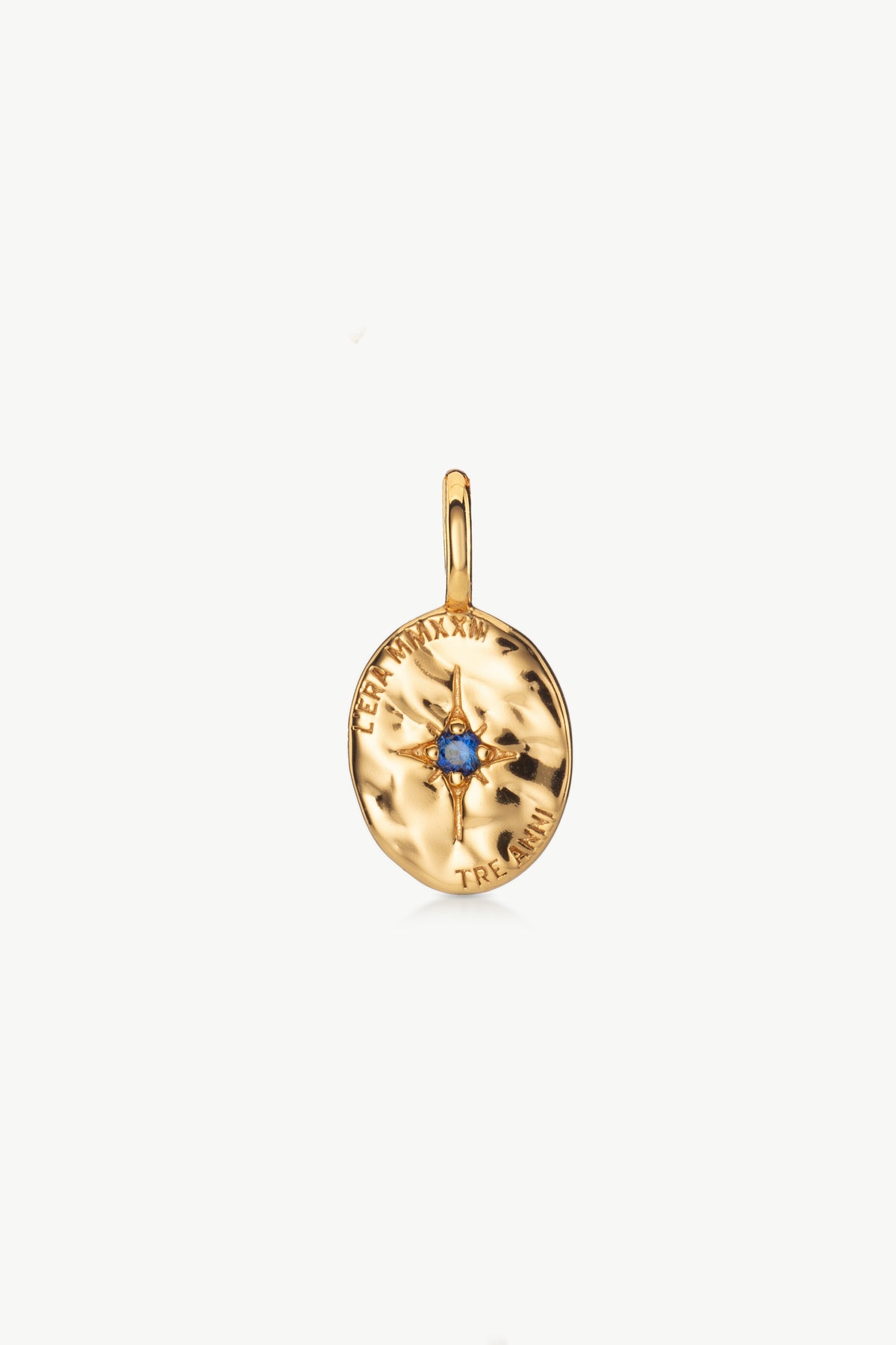 Sapphire pendant in 18ct gold vermeil