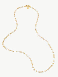MIni Shimmer Paperclip Chain in thick gold plating