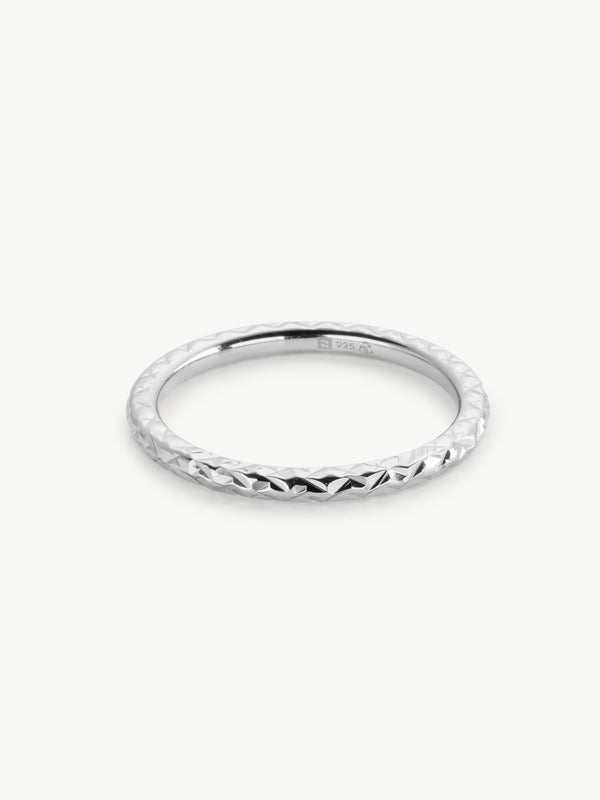 Shimmer Stacker Ring in Sterling Silver
