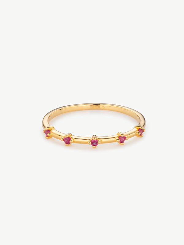 Astra Ruby Ring in Gold Vermeil