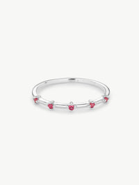 Astra Ruby Ring in Sterling Silver
