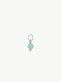 Mini Amazonite earring charm in sterling silver