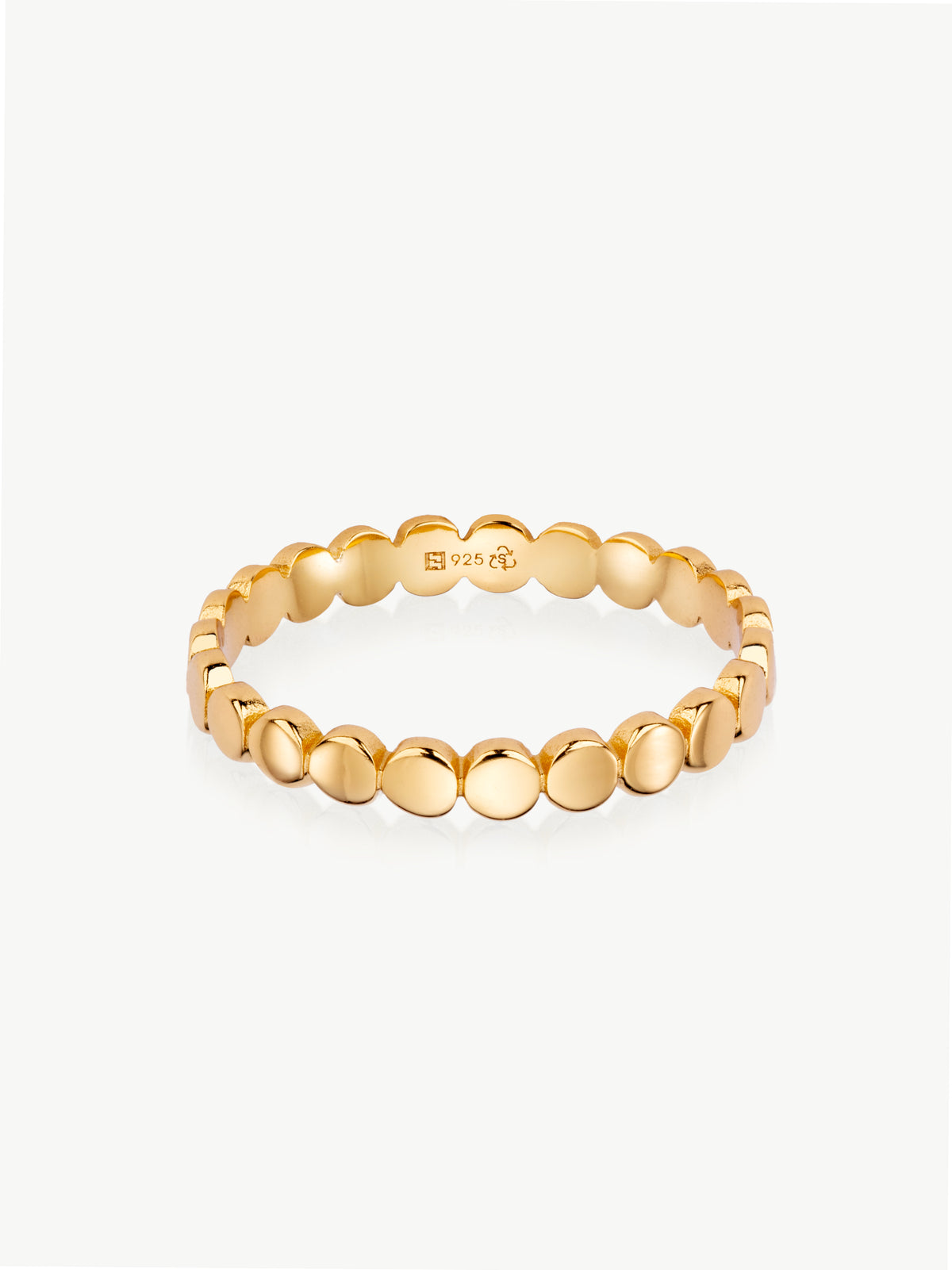 Gold vermeil circles ring