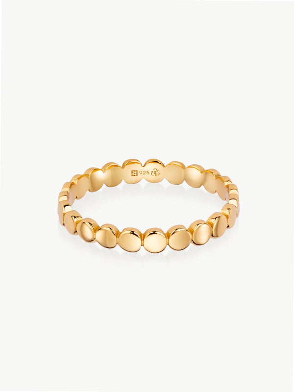 Gold vermeil circles ring
