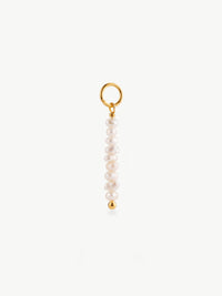 Freshwater pearl charm in gold vermeil