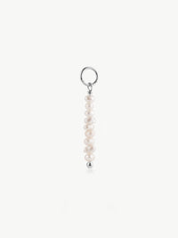 Freshwater pearl charm in sterling silver