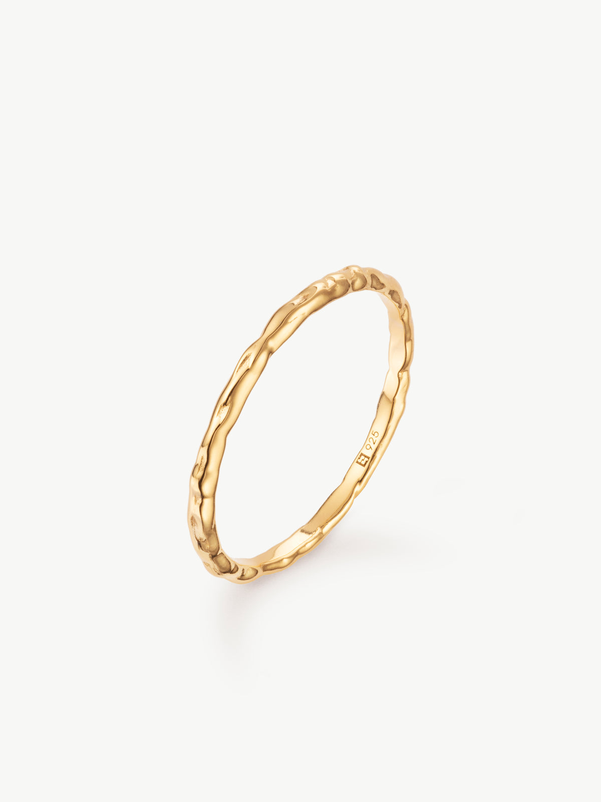 Molten Stacker ring in 18ct Gold Vermeil from L'ERA Jewellery