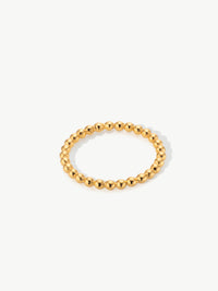 beaded ring in gold vermeil