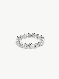 Multi beaded ring in sterling silver